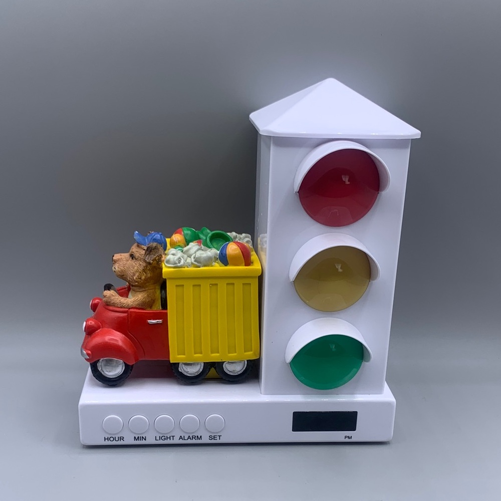 Traffic Light Night Light Alarm Clock Dump Truck Dog Bones Balls Bowls TESTED